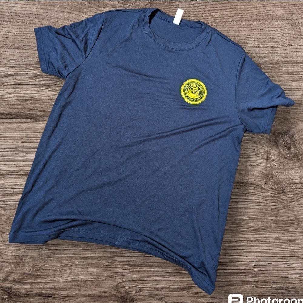 Navy Blue Nylon Tee Shirt